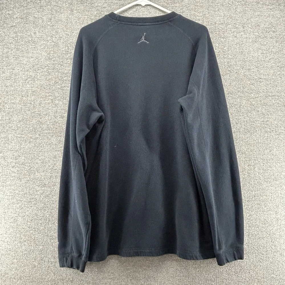 Nike Air Jorden Swearshirt Fleece Sweater Men Size XL Black Graphic‎ Print 03